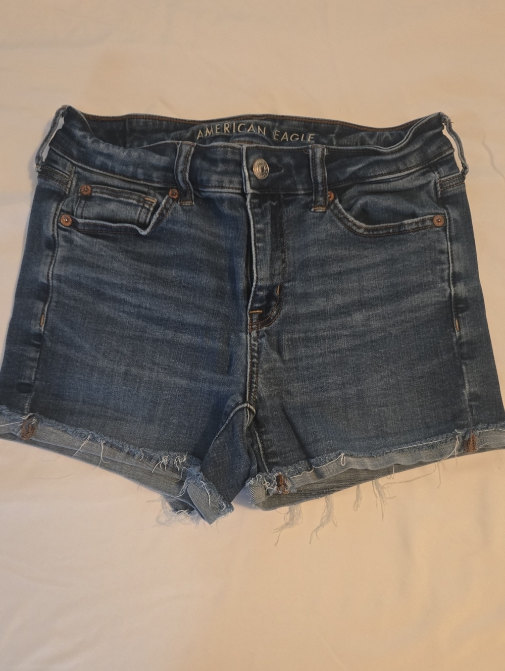 American Eagle Outfitters Dark Blue Denim Cutoff Shorts